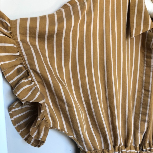 SALE ☘️ ZARA  tie-front peplum striped button down shirt - Picture 4 of 11